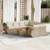 Image de Salon de jardin modulable Vidaxl resine tressee beige 9 pieces x 70 x 69 8 personnes