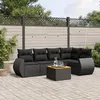 Image de vidaXL Salon de Jardin avec Coussins 6 pcs, Canapés de Terrasse, Ensemble de Meubles de Patio, Mobilier d'Extérieur, Noir 3224991