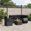 Image de vidaXL Salon de Jardin avec Coussins 6 pcs, Canapés de Terrasse, Ensemble de Meubles de Patio, Mobilier d'Extérieur, Noir 3225005