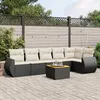 Image de vidaXL Salon de Jardin avec Coussins 7 pcs, Canapés de Terrasse, Ensemble de Meubles de Patio, Mobilier d'Extérieur, Noir 3225013