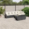 Image de vidaXL Salon de Jardin avec Coussins 9 pcs, Canapés de Terrasse, Ensemble de Meubles de Patio, Mobilier d'Extérieur, Noir 3225090