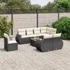 Image de vidaXL Salon de Jardin avec Coussins 9 pcs, Canapés de Terrasse, Ensemble de Meubles de Patio, Mobilier d'Extérieur, Noir 3225097