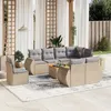 Image de vidaXL Salon de Jardin avec Coussins 9 pcs, Canapés de Terrasse, Ensemble de Meubles de Patio, Mobilier d'Extérieur, Beige 3225100