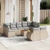 Image de 10 pieces VIDAXL 9 personnes rotin beige x 70 x 69 salon de jardin modulable