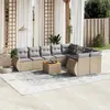 Image de Beige Vidaxl salon de jardin modulable 10 pieces resine tressee x 70 x 69 9 personnes