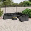 Image de Salon de jardin modulable VIDAXL resine tressee noir 11 pieces x 70 x 69 10 personnes