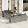 Image de Salon de jardin modulable Vidaxl resine tressee gris 6 pieces 62 x 55 x 69 5 personnes