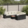 Image de Salon de jardin modulable Vidaxl resine tressee noir 9 pieces 62.0 x 62 x 69 8 personnes