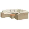 Image de Salon de jardin modulable VIDAXL resine tressee beige 9 pieces x 83 x 69 8 personnes
