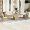 Image de Salon de jardin modulable Vidaxl resine tressee beige 6 pieces x 83 x 69 5 personnes