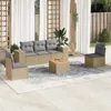 Image de Salon de jardin modulable GENERIQUE 6 pieces resine tressee beige 62 x 55 x 69 cm 5 personnes