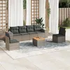 Image de vidaXL Salon de Jardin avec Coussins 7 pcs, Canapés de Patio, Ensemble de Meubles, Mobilier de Terrasse Extérieur, Gris 3225395