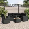 Image de vidaXL Salon de Jardin avec Coussins 6 pcs, Canapés de Terrasse, Ensemble de Meubles de Patio, Mobilier d'Extérieur, Noir 3225446
