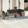 Image de vidaXL Salon de jardin avec coussins 7 pcs gris résine tressée 3225472