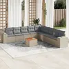 Image de Salon de jardin modulable Vidaxl 10 pieces beige 9 personnes 62 x 62 x 69 cm resine tressee