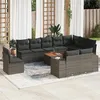 Image de Salon de jardin modulable Vidaxl resine tressee gris 11 pieces x 83 x 69 10 personnes