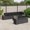 Image de vidaXL Salon de Jardin avec Coussins 9 pcs, Canapés de Terrasse, Ensemble de Meubles de Patio, Mobilier d'Extérieur, Noir 3225530