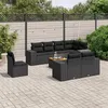Image de vidaXL Salon de Jardin avec Coussins 9 pcs, Canapés de Terrasse, Ensemble de Meubles de Patio, Mobilier d'Extérieur, Noir 3225537