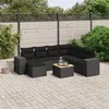 Image de vidaXL Salon de Jardin avec Coussins 8 pcs, Canapés de Terrasse, Ensemble de Meubles de Patio, Mobilier d'Extérieur, Noir 3225558