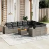 Image de Salon de jardin modulable VIDAXL rotin gris 10 pieces x 83 x 69 9 personnes