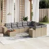 Image de Salon de jardin modulable VIDAXL rotin beige 10 pieces x 83 x 69 9 personnes
