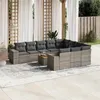 Image de vidaXL Salon de Jardin avec Coussins 11 pcs, Canapés de Terrasse, Ensemble de Meubles de Patio, Mobilier d'Extérieur, Gris 3225626
