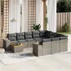 Image de vidaXL Salon de Jardin avec Coussins 11 pcs, Canapés de Terrasse, Ensemble de Meubles de Patio, Mobilier d'Extérieur, Gris 3225633