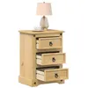Image de Table de chevet Corona 45x35x64 cm bois de pin massif