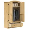 Image de vidaXL Garde-robe Corona 101x52x170 cm bois de pin massif, placard, garde-robe de chambre, organisateur de placard, 4005662