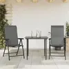 Image de vidaXL Lot de 2 Chaises Pliables de Jardin, Sièges de Terrasse, Chaises de Balcon, Meubles de Patio Extérieur, Gris Résine 4007140