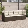 Image de Salon de jardin modulable Vidaxl resine tressee marron 4 pieces x 234 x 69 4 personnes