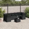 Image de Salon de jardin modulable Vidaxl resine tressee noir 8 pieces x 289 x 69 7 personnes