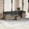 Image de Salon de jardin modulable VIDAXL rotin gris 8 pieces x 289 x 69 7 personnes