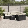 Image de Salon de jardin modulable VIDAXL resine tressee noir 9 pieces x 234 x 69 8 personnes