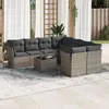 Image de Salon de jardin modulable Vidaxl resine tressee gris 9 pieces x 234 x 69 8 personnes