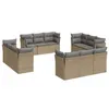 Image de vidaXL Salon de Jardin avec Coussins 10 pcs, Canapés avec Pieds Réglables, Ensemble de Meubles d'Extérieur Patio Terrasse, 3250117