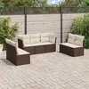 Image de Salon de jardin modulable Vidaxl resine tressee marron 7 pieces x 110 x 69 7 personnes