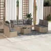 Image de Salon de jardin modulable Vidaxl rotin beige 8 pieces x 110 x 69 7 personnes