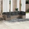 Image de Salon de jardin modulable Vidaxl resine tressee gris 7 pieces x 289 x 69 7 personnes
