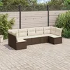 Image de Salon de jardin modulable Vidaxl resine tressee marron 7 pieces x 289 x 69 7 personnes