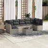 Image de Salon de jardin modulable Vidaxl resine tressee gris 8 pieces x 289 x 69