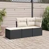 Image de vidaXL Salon de Jardin avec Coussins 3 pcs, Canapés avec Pieds Réglables, Ensemble de Meubles d'Extérieur Patio Terrasse, 3249305