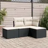Image de vidaXL Salon de Jardin avec Coussins 4 pcs, Canapés avec Pieds Réglables, Ensemble de Meubles d'Extérieur Patio Terrasse, 3249315