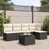 Image de Salon de jardin modulable VIDAXL rotin noir 6 pieces x 227 x 69 5 personnes
