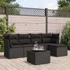 Image de Salon de jardin modulable Vidaxl resine tressee noir 6 pieces x 234 x 69 5 personnes