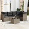 Image de vidaXL Salon de Jardin avec Coussins 6 pcs, Canapés de Terrasse, Ensemble de Meubles de Patio, Mobilier d'Extérieur, Gris 3249449