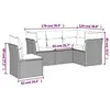 Image de vidaXL Salon de jardin avec coussins 5 pcs beige résine tressée 3249477