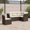Image de vidaXL Salon de Jardin avec Coussins 5 pcs, Canapés de Terrasse, Ensemble de Meubles de Patio, Mobilier d'Extérieur, Marron 3249482