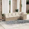 Image de Salon de jardin modulable VIDAXL resine tressee beige 6 pieces x 289 x 69 6 personnes
