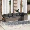 Image de Salon de jardin modulable Vidaxl resine tressee gris 6 pieces x 289 x 69 6 personnes